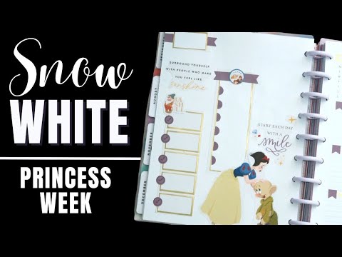 Plan With Me Snow White Disney Princess - Disney Happy Planner Dashboard Layout