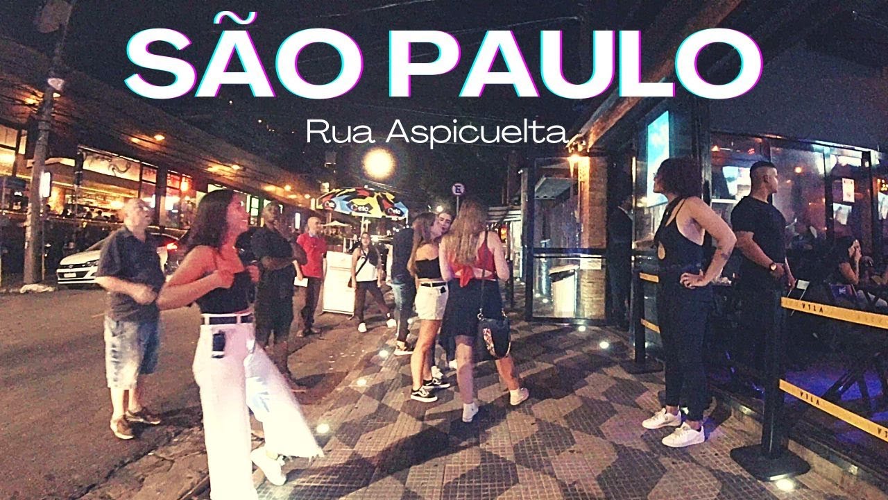 [ 4K ] Night Walk in Sao Paulo | RUA ASPICUELTA, a RUA DOS BOTECOS da VILA MADALENA