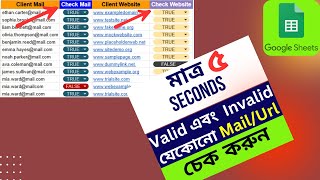 How To Check Valid / Invalid Mail & Website Url In Google Sheet | Easiest Way