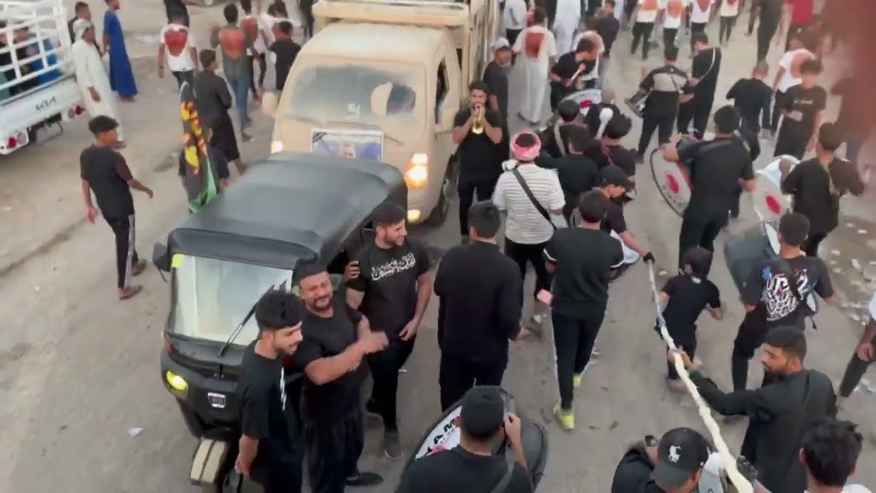 ستعراض موكب اهالي ناحية شيخ سعد يوم السابع