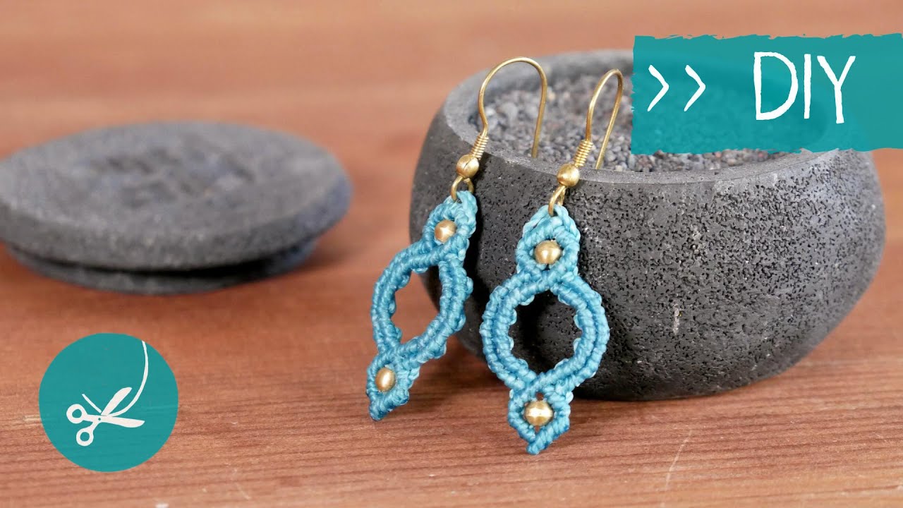 💎 Makramee Ohrringe für Anfänger (einfache Anleitung) 💎