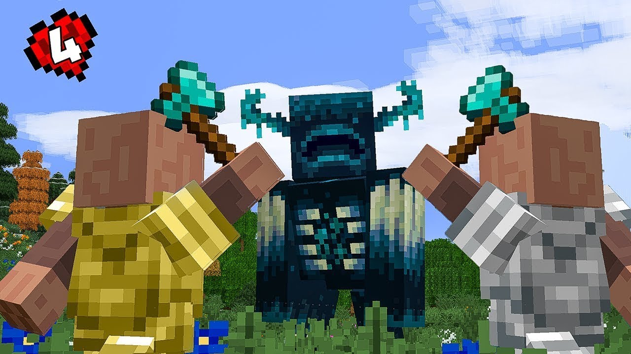 warden vs villagers Minecraft Hardcore