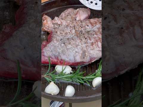 Solo camping and cook a steak outdoors #outdoorcooking #백패킹 #shortsvideo