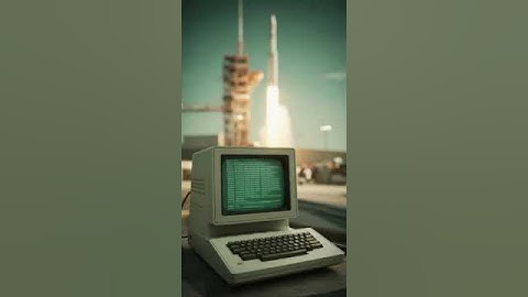 80s Computer Controls a Rocket Launch – Old-School Tech at Work! (AI Meme)