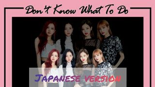 Blackpink - Don't know what to do (Japanese Version Audio)