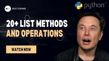 Python #11: Enhance Your Python Skills with 20+ List Methods including Time Complexity Analysis.