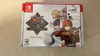 Unboxing Ys Memoire: The Oath in Felghana - D1 Refined Edition - Nintendo Switch