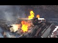 Evacuations in place after train derails and causes fire near arizonanew mexico border