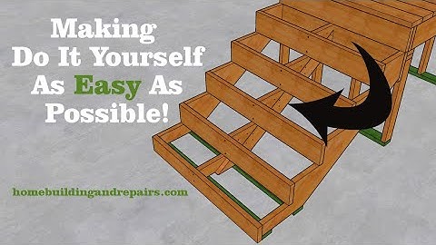 How To Fix Old Unstable Wobbly And Weak Stairway By Adding More Stringers - Do It Yourself Repairs