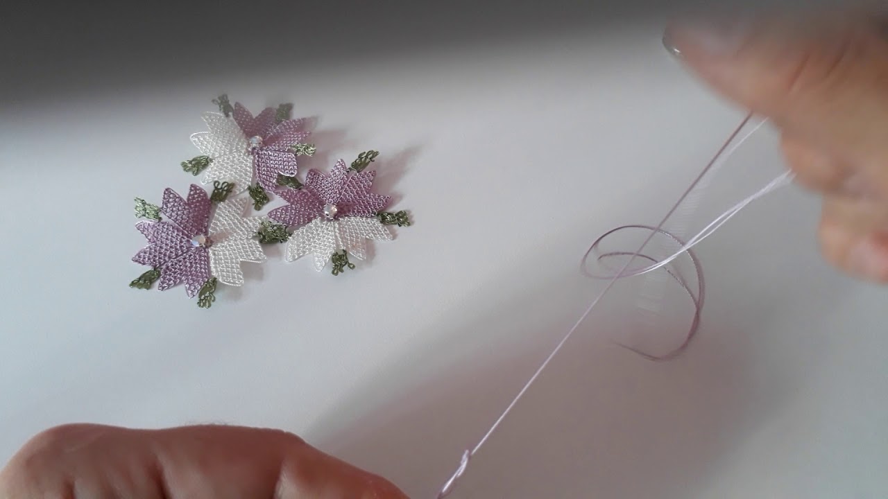 İğnemden gelen güzelliklereim iğneoyasından kalpçiçeğinin yapım aşaması