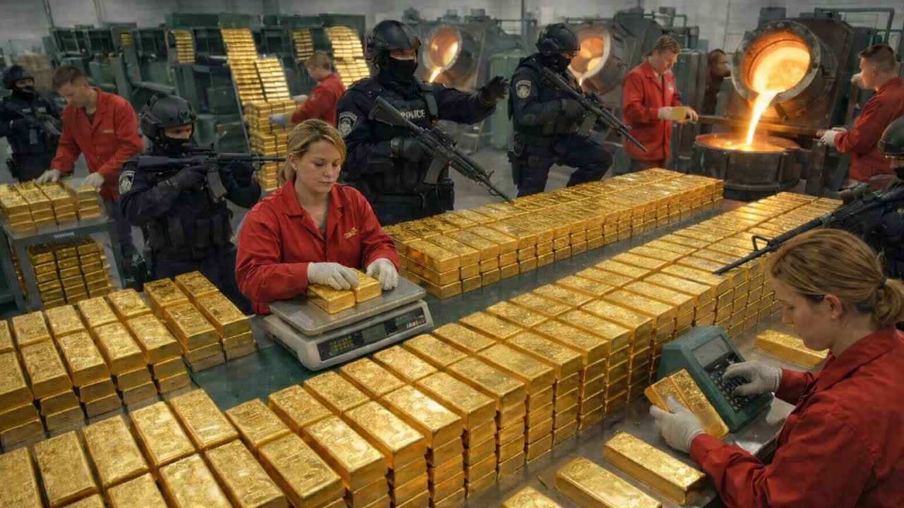 CÓMO se REFINA el ORO 24K en MEGA FÁBRICAS | Del MINERAL a LINGOTES de ORO (Proceso Completo)