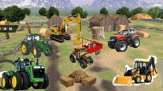 Gerçek Traktör Tarım Oyun  #39 , Cabless Green Tractor / Farming Simulator izle -Android Gameplay. screenshot 3