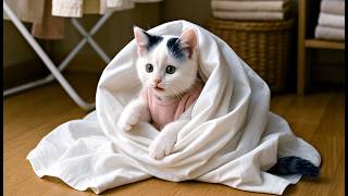 🧺 Little Kitten’s Adorable Laundry Day: The Soft Routine That Feels Like a Hug 🐾💤 screenshot 1