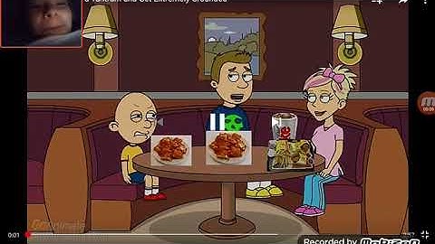 Caillou throws a tantrum and gets grounded