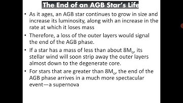 The End of an AGB Star