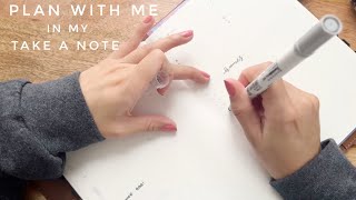 Plan with Me in my 2023 A5 Take a Note planner - minimalist planning