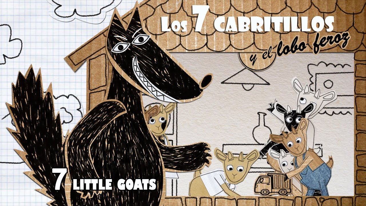 LOS SIETE CABRITILLOS Y EL LOBO FEROZ (ESPAÑOL INGLÉS)