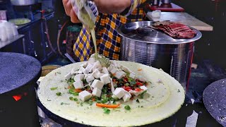 Mumbai Style Matka Gravy Dosa Making | Road Side Veg Meal | Indian Street Food
