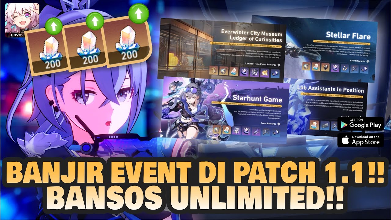 SUMBER BANSOS!! SEMUA EVENT DI UPDATE 1.1 BANJIR STELLAR JADE