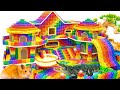 My 155 Days Building Awesome Villa With Wavy Rooftop And Water Slide From Rooftop To Swimming Pool