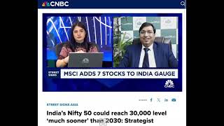 Kranthi Bathini interaction with TanvirGil of Cnbc international on Indian markets Nifty 30000