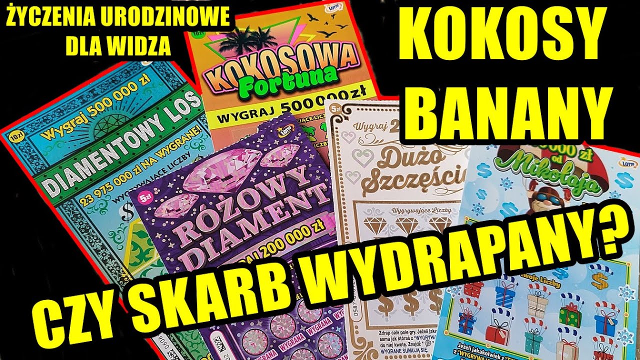 ZDRAPKI LOTTO/ SOBOTNI MIX ZDRAPKOWY - RUSZAMY NA ŁOWY 😂 KOKOSY BANANY CZY SKARB WYDRAPANY ?