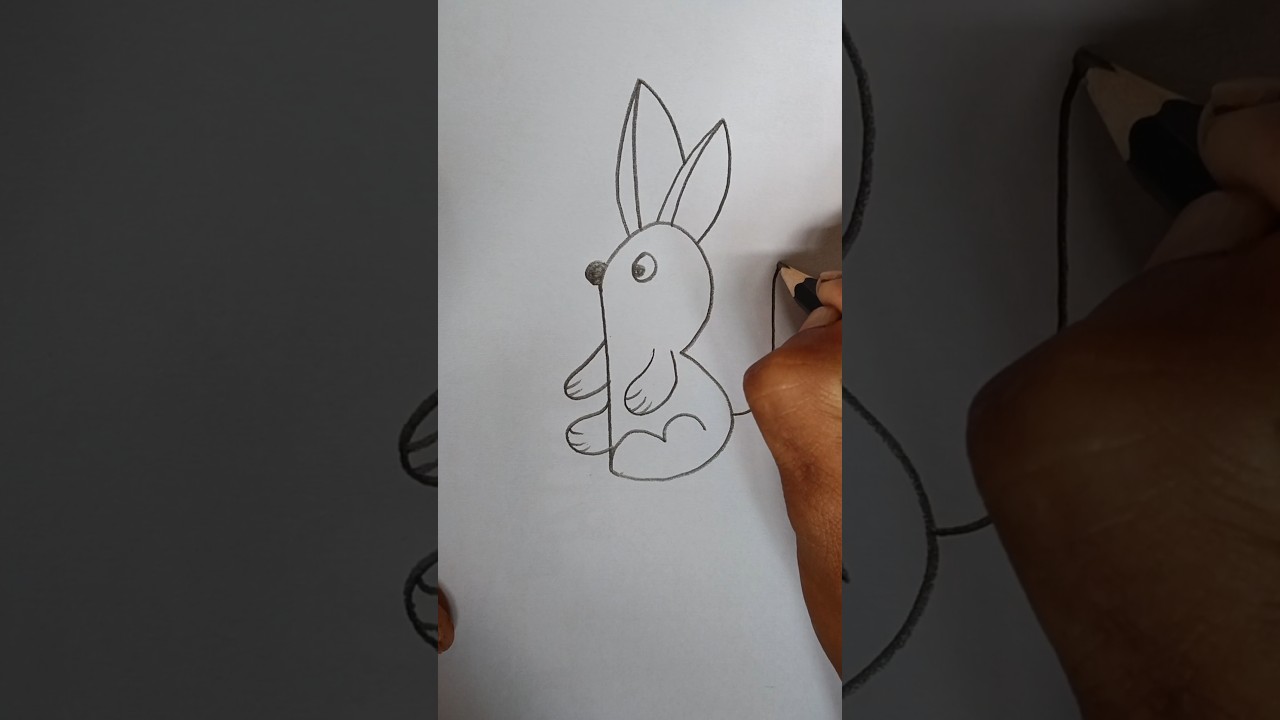 How To Draw a Bunny 🐇 🐰 With Letter B