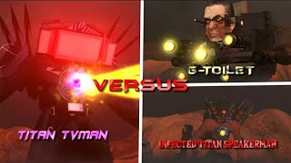 Titan Tvman vs G-Toilet and Infected Titan Speakerman || #edit #viral #skibiditoilet