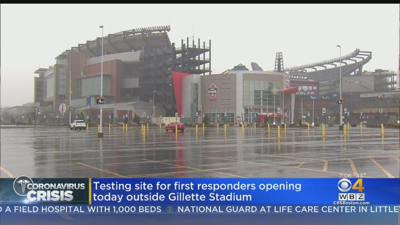 Coronvarius DriveThru Testing Facility Opening At Gillette Stadium
