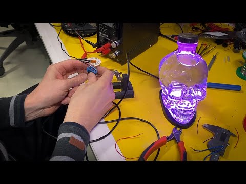 Making a RGB Led Stand for Crystal Head Bottle #danaykroyd