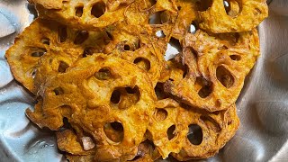 Crispy lotus stem chips in air fryer #vitaminc #immunityboosters #fatburn #bloodsugarbalance