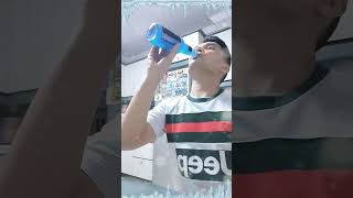 ASMR Drinking Refreshing Beverage Tanduay Ice Blue Flavor #asmrsounds #asmrdrinking #shortsvideo
