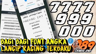 BAGI BAGI FONT ANGKA LANCIP KEREN || Nomor Start Racing #part02