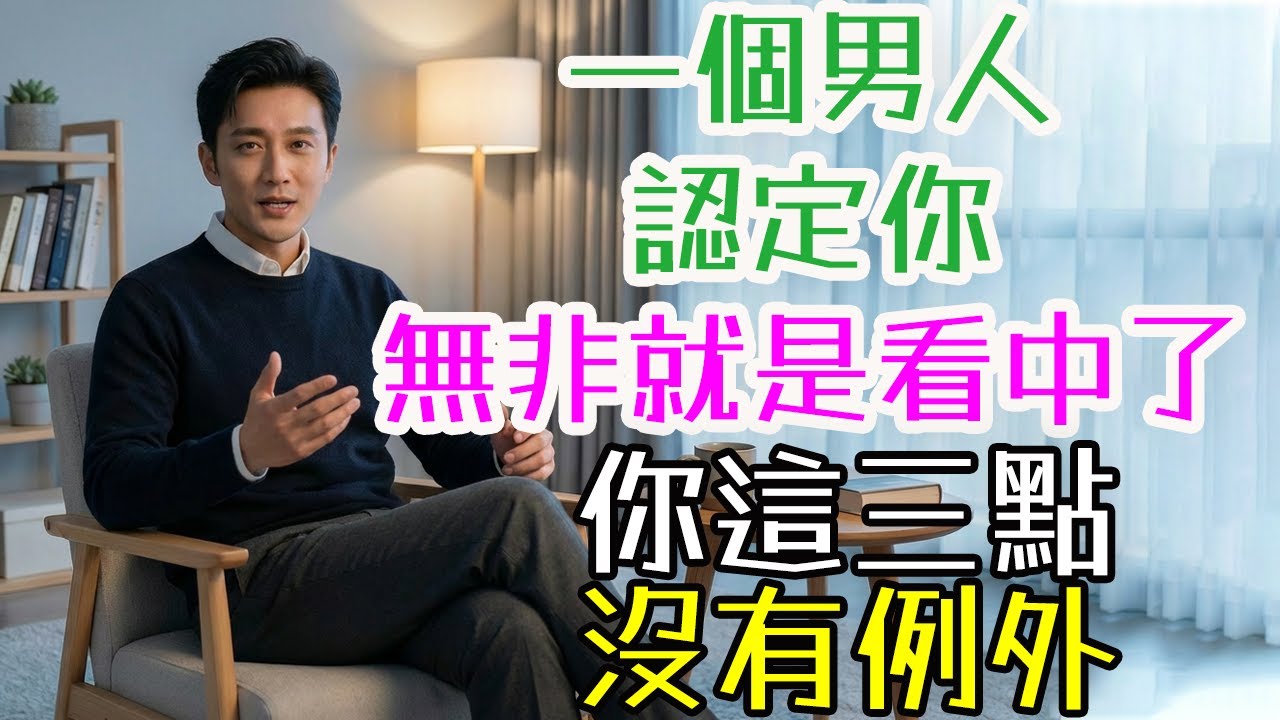 一個男人認定你，無非就是看中了你這三點，沒有例外。#認定 #男人 #女人 #心理供養力 #低內耗 #情緒價值 #避風港 #穩定性 #生存價值 #資源互補性 #戰友感 #經濟獨立 #社交體面 #家庭 #