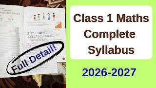 Class 1 Maths Syllabus | Class 1 Syllabus For CBSE ICSE | Class 1 Maths Latest Syllabus 2026-2027 