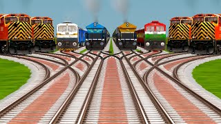 8️⃣ Trains Crossing at Indian Railroad Crossing!😱| BeamNG Drive | Freight Trains | train simulator screenshot 5