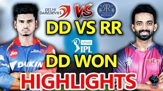 IPL 2018:DD vs RR Live Match Live Score,Live Streaming Online Score:DD WON
