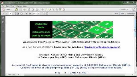 Convert Flow from GPM to GPD using 1 Conversion