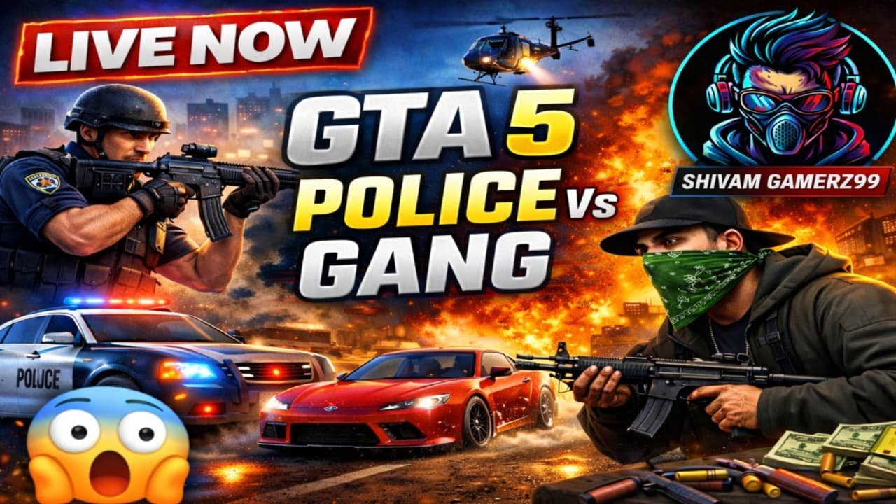 🔴 GTA 5 LIVE | Police vs Gang War😱🔥 | Full Chaos in Los Santos 