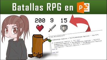 TUTORIAL: Como hacer un juego RPG en Power Point "Vida enemiga y ataque"(1)