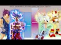 Goku  vegeta vs sonic  shadow power levels  db  dbz  dbs  sdbh