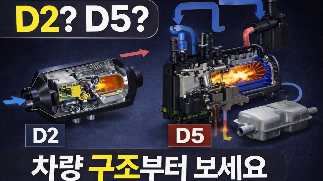 에어토닉 D2? 하이드로닉 D5? 캠핑카 무시동 히터, 차량 구조로 고르는 법