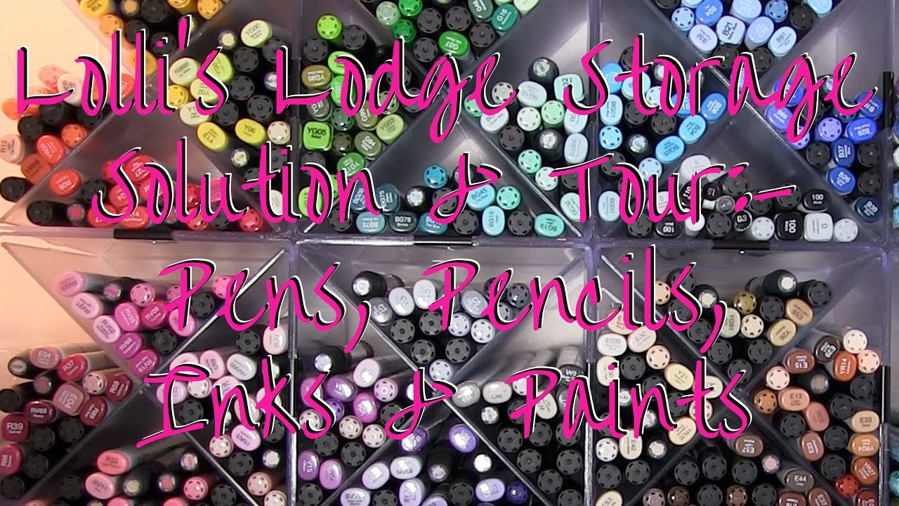Lolli's Lodge Storage Solutions & Craft Room Tour - Pens, Pencils, Paint and Inks