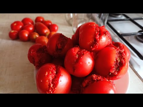 Фаршированные помидоры на зиму// А блины на сыворотке очень даже вкусные!