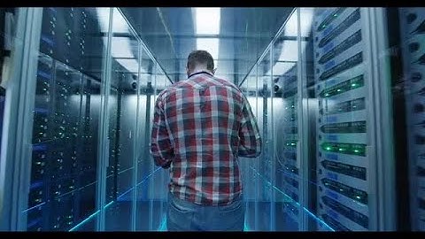IT Specialist In Server Room Stock Video
