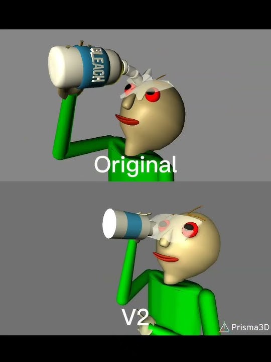 Baldi puts bleach in his eyes Original vs V2 (Credits for @YRGCTHECOWBOY and @Mariogun64kaz)