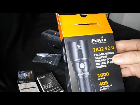 1. Overview ~ Fenix TK22 V2.0 1600 lumens Tactical Flashlight (21700 or 18650 batt)