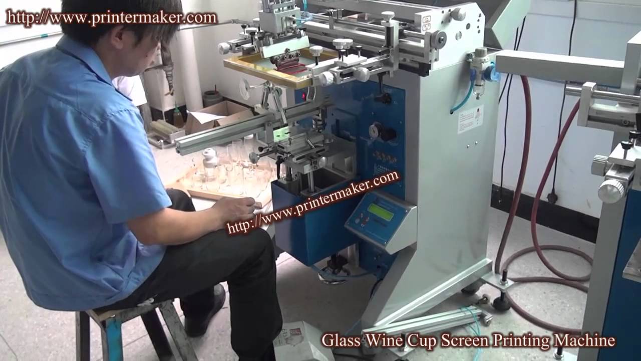 Glass Wine Cup Screen Printing Machine YouTube
