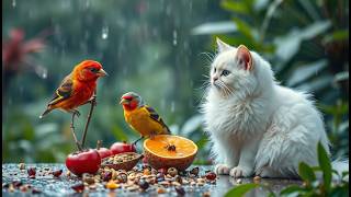 Cat TV 🐾 Endless Playful Chipmunks, Birds and Squirrels in the Garden 😸 Soothing Music for CatsSleep screenshot 1