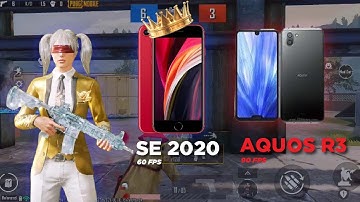 iPhone SE 2020 vs AQUOS R3 | 60 vs 60FPS | PUBG Mobile 1v1 #roygaming